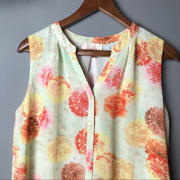 Skies Are Blue Floral Sheath Button Dress #246 - Picture 2 of 7